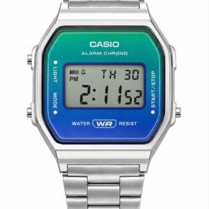 CASIO A168WE – Srebrni digitalni retro sat
